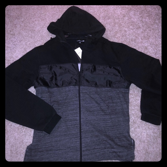 Ocean Current Other - Black/Grey zip up hoodie sweater